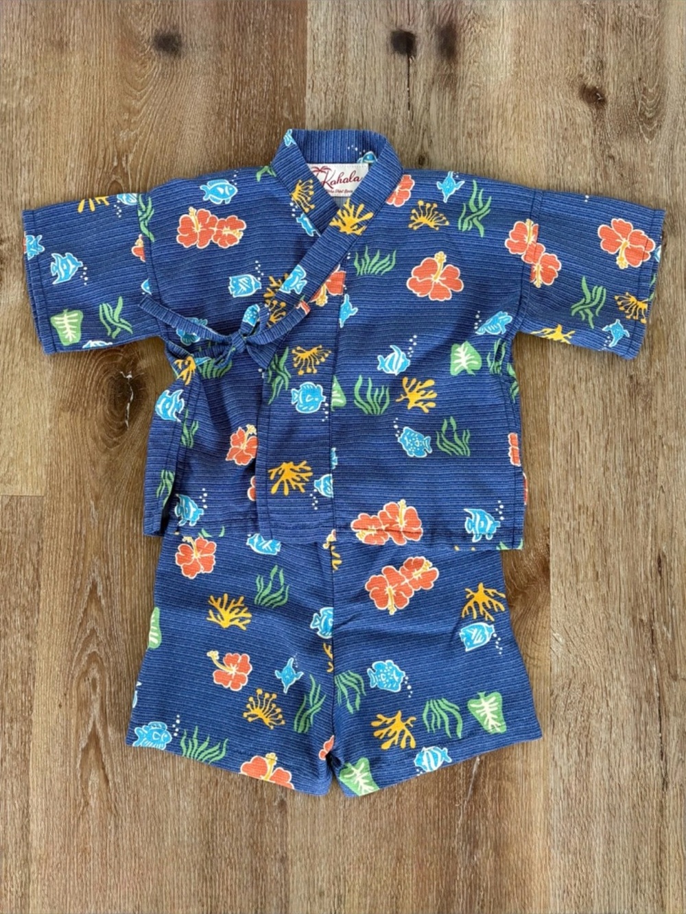 Kahala Aloha Shirt Remake Summer Kimono Jinbei Size: 2T-3T| Japanese, Hawaiian